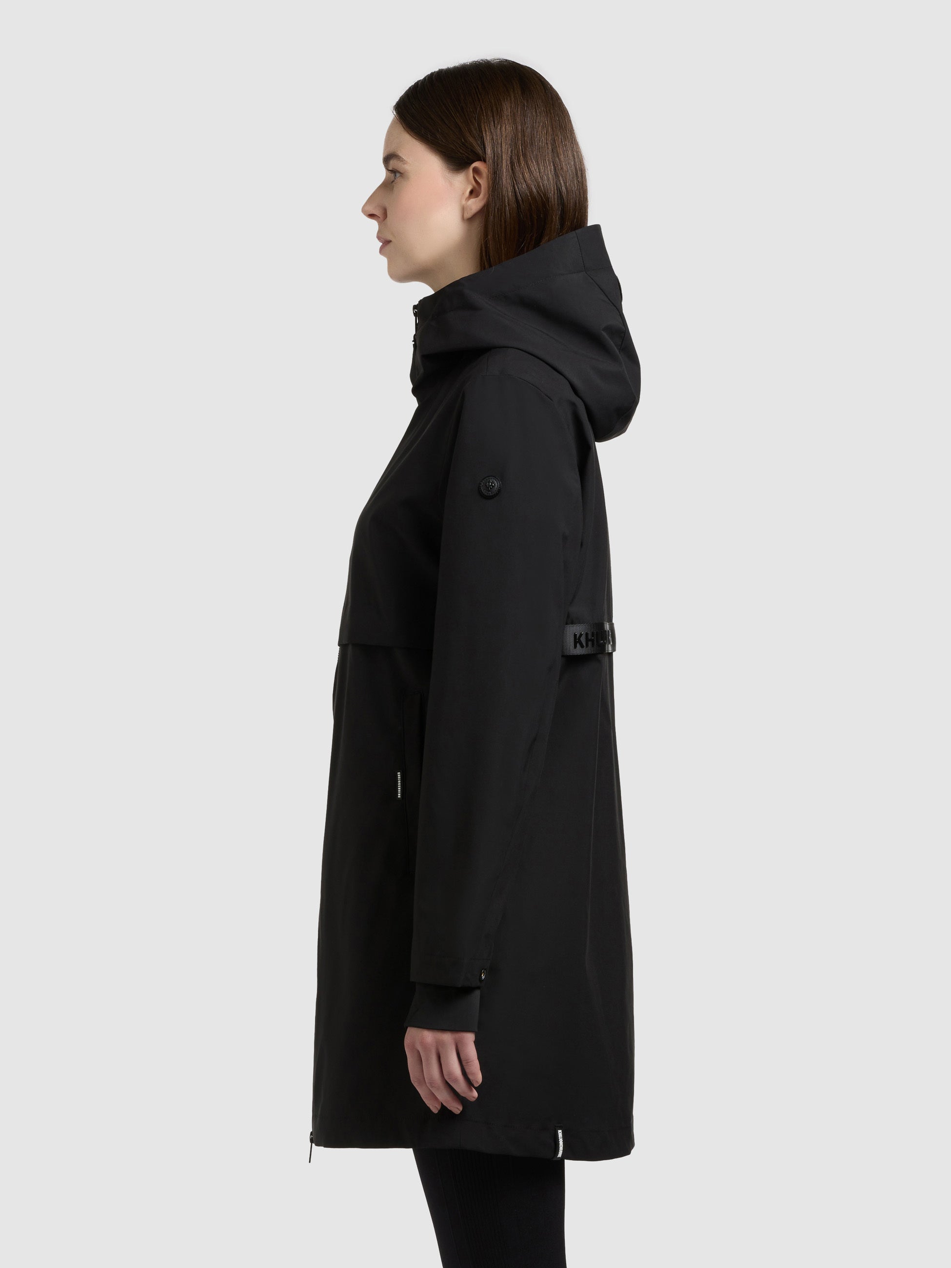 khujo-june-damen-kurzmantel-schwarz-leichter-parka-mit-kapuze-regular-fit image 5
