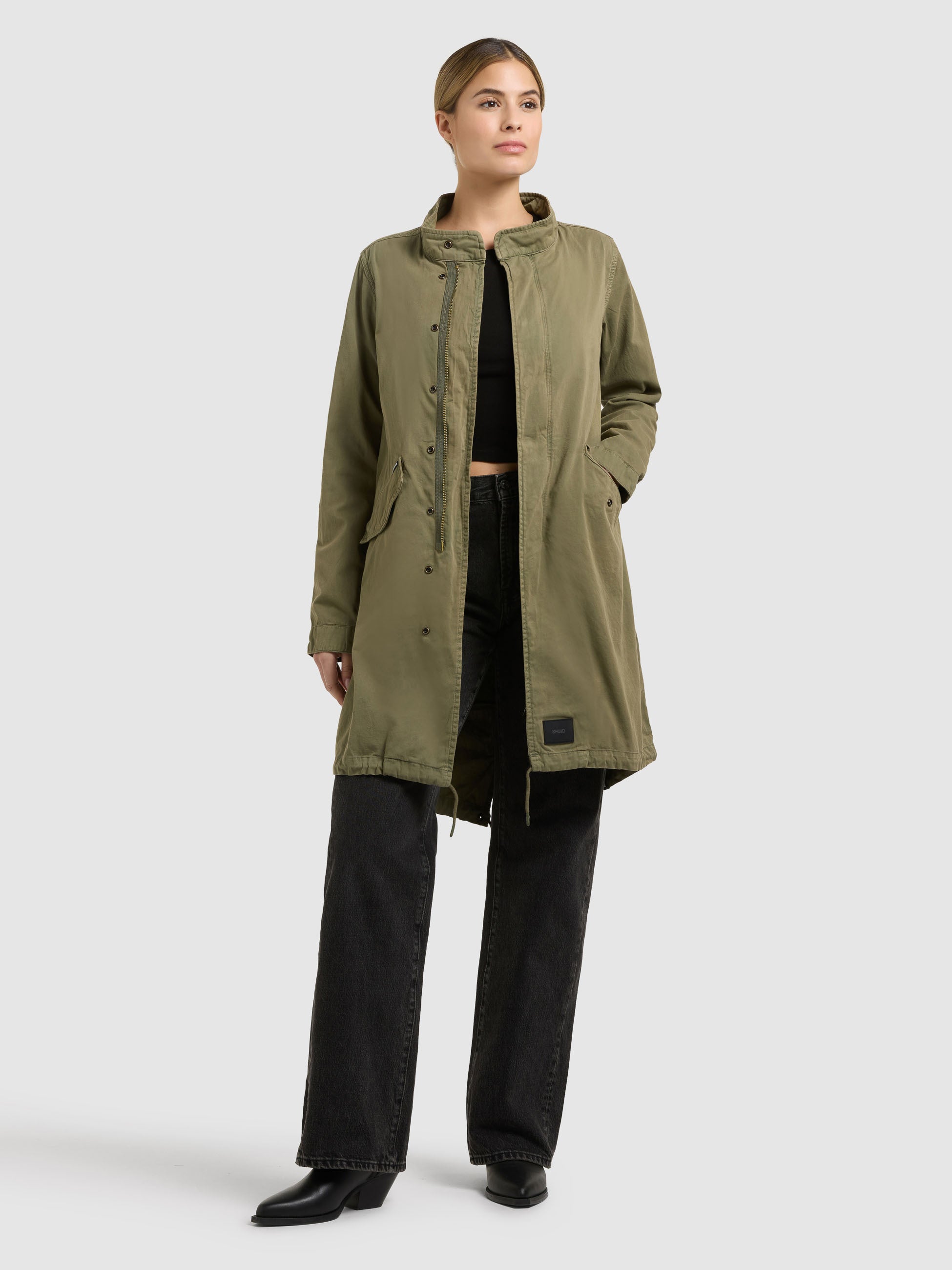 khujo-theres-parka-mantel-damen-olive-regular-fit image 6