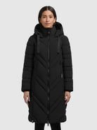 khujo-coat-bibb-black-kurzer-damen-steppmantel-mit-kapuze image 4