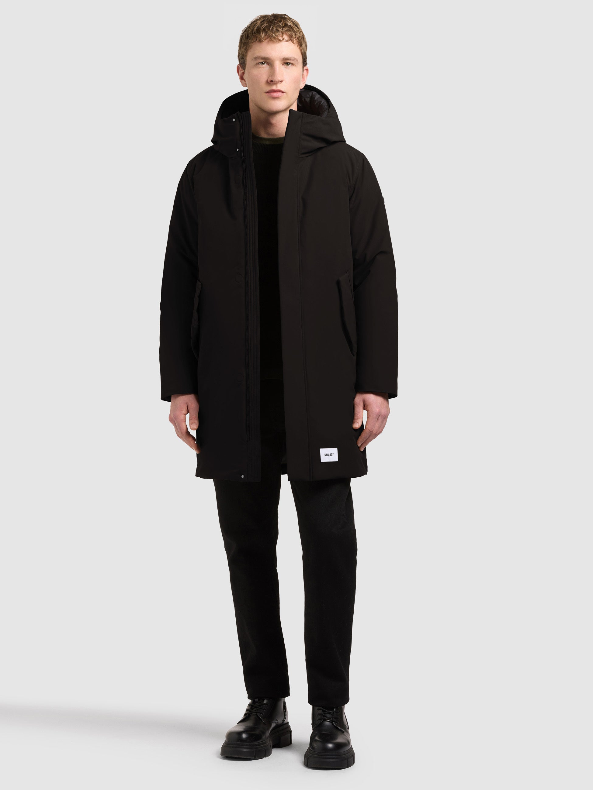 khujo-mantel-fogg2-black-damen-parka-im-regular-fit-mit-kapuze image 1