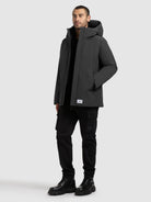 khujo-etian-damen-kapuzenjacke-obrage-grey-regular-fit image 2