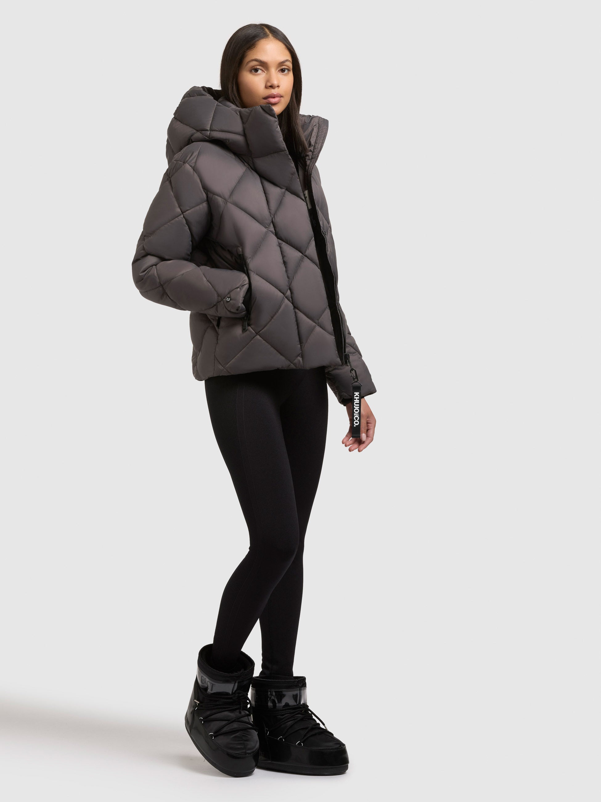 khujo-jacke-lilian-graphite-grey-h-ftlange-damen-steppjacke image 1
