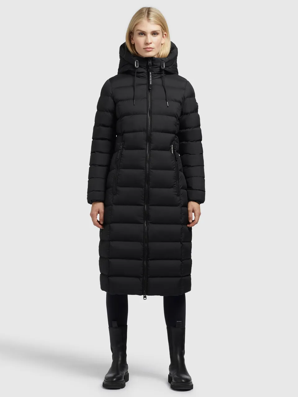 khujo-simmie-steppmantel-schwarz-knielang-regular-fit image 1