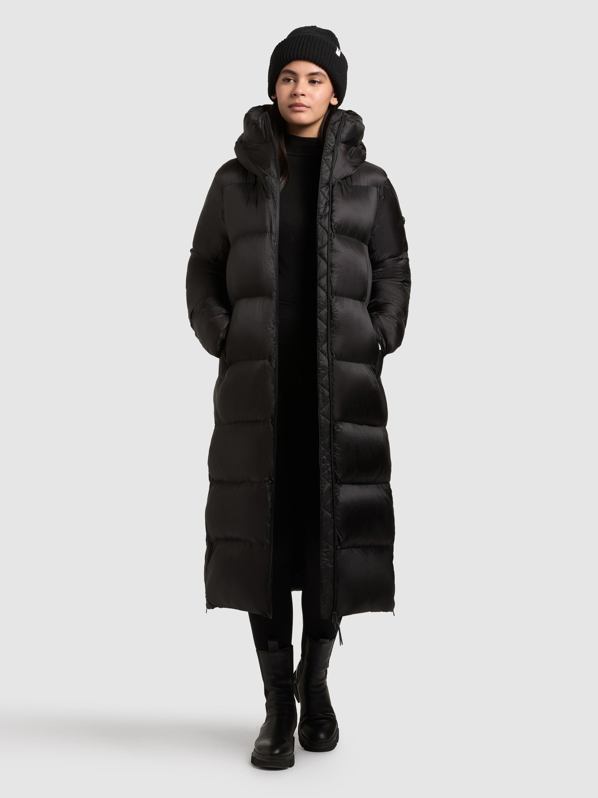 khujo-mantel-zinnia-black-wadenlanger-steppmantel-damen-2 image 1