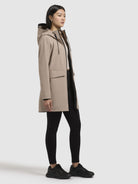 khujo-jacket-yoni-beige-wasserabweisende-damen-regenjacke-sommer image 2