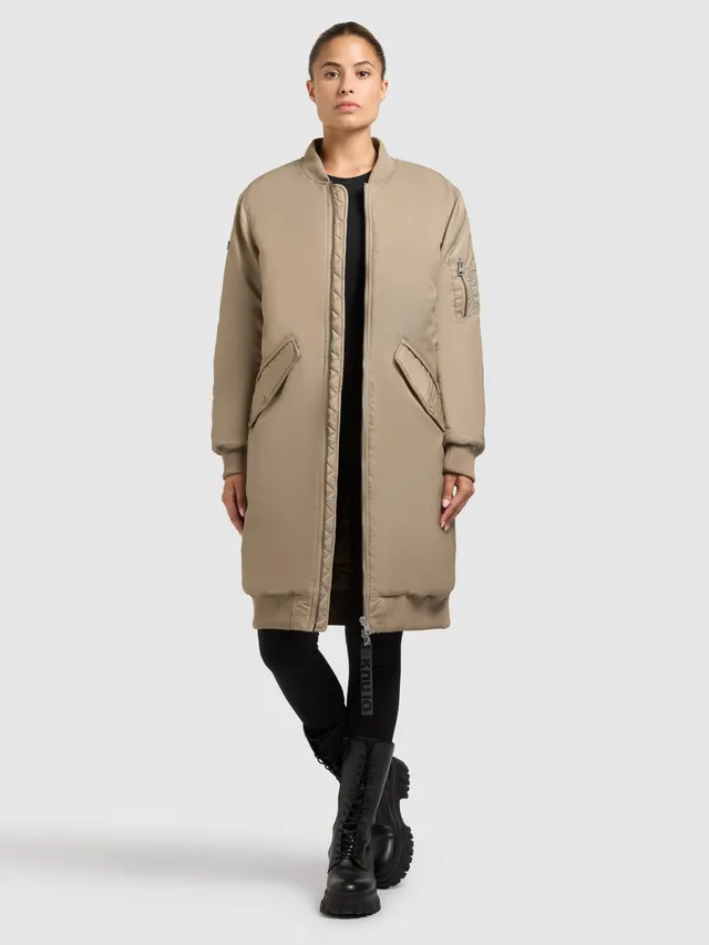 khujo-mantel-lulu-bomber-beige-oversize-wintermantel-damen image 1