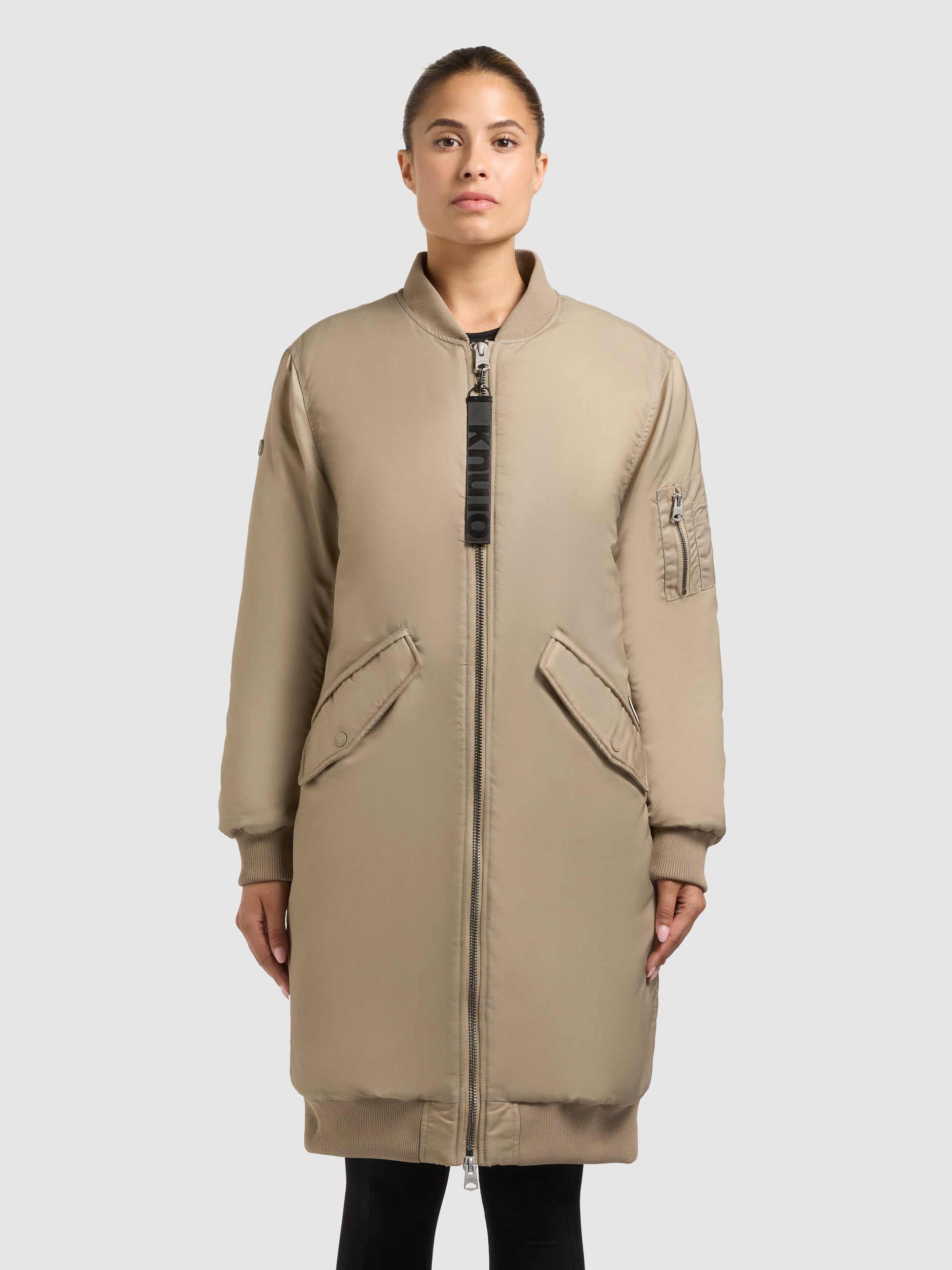 khujo-lulu-damen-wintermantel-bomber-beige-loose-fit image 4