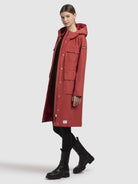 khujo-dipa-damen-coat-pale-red-packbar-mit-kapuze image 2