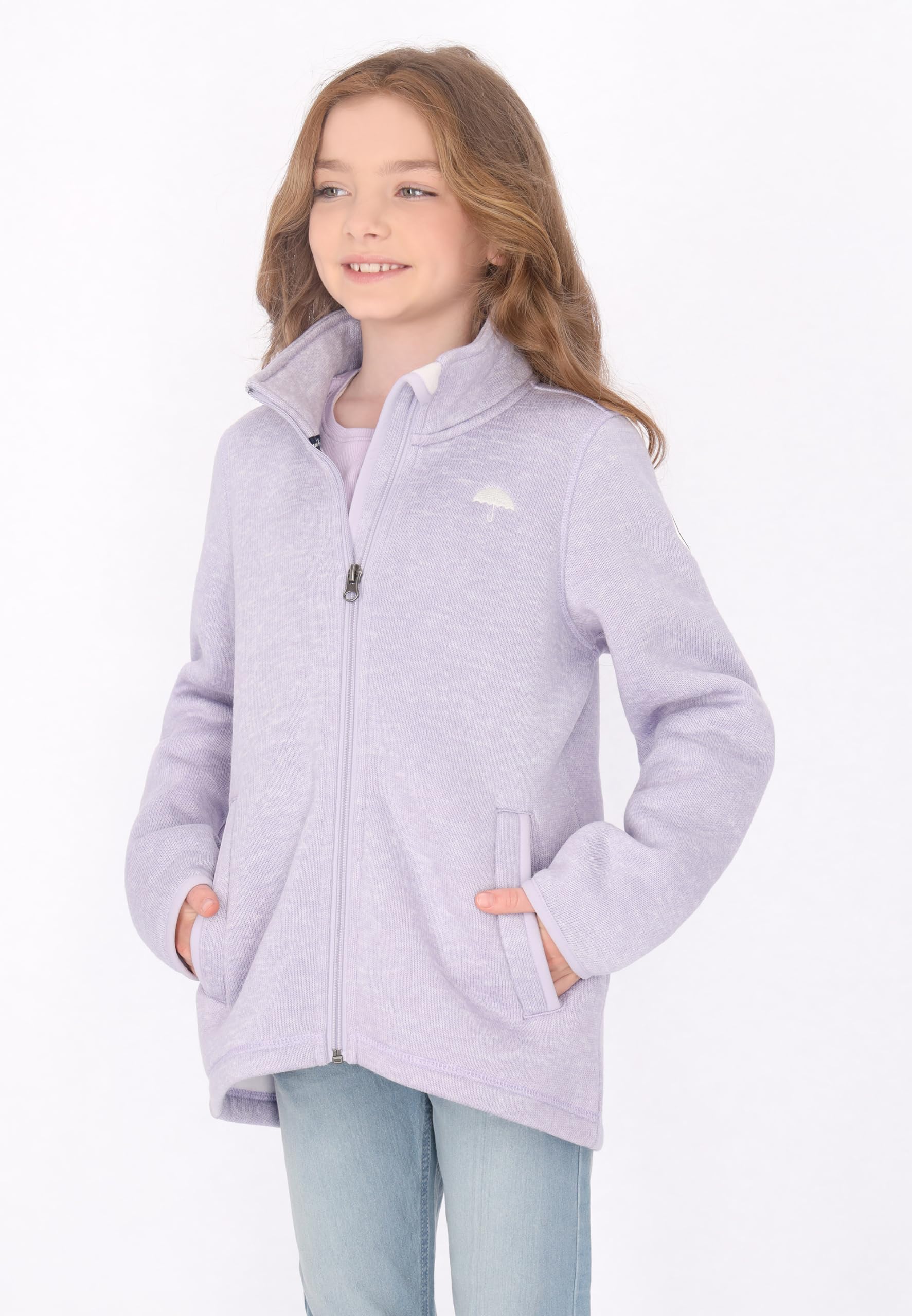 schmuddelwedda-m-dchen-strickfleecejacke-mit-stehkragen image 3