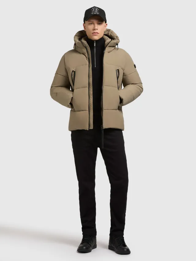 khujo-gaston-lichen-beige-herren-steppjacke-regular-fit-mit-kapuze image 1