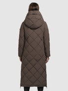 khujo-coat-genti-taupe-dark-wadenlanger-steppmantel-damen image 3