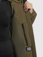 khujo-mantel-loni-khaki-wattierter-damen-steppmantel-knielang image 8