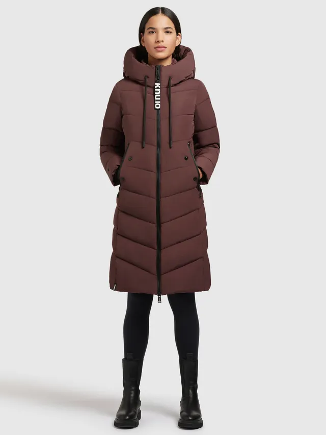 khujo-mantel-mikia-wattierter-wintermantel-knielang-in-wine-red image 1