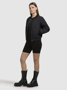 khujo-jacke-ange-schwarz-bomber-steppjacke image 2