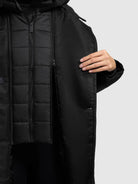 khujo-lexy-coat-damen-black-trenchcoat-knielang image 8