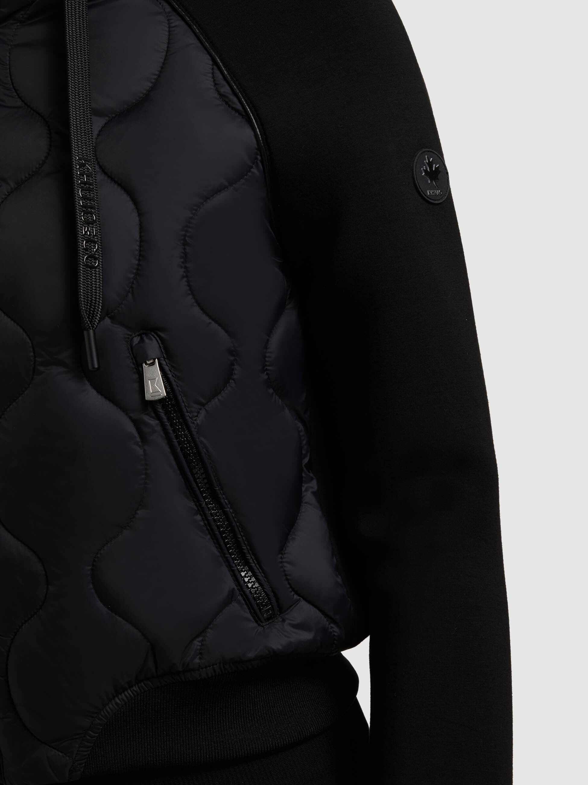 khujo-jacke-malaya-black-steppjacke-kurz-mit-materialmix-neopren image 8