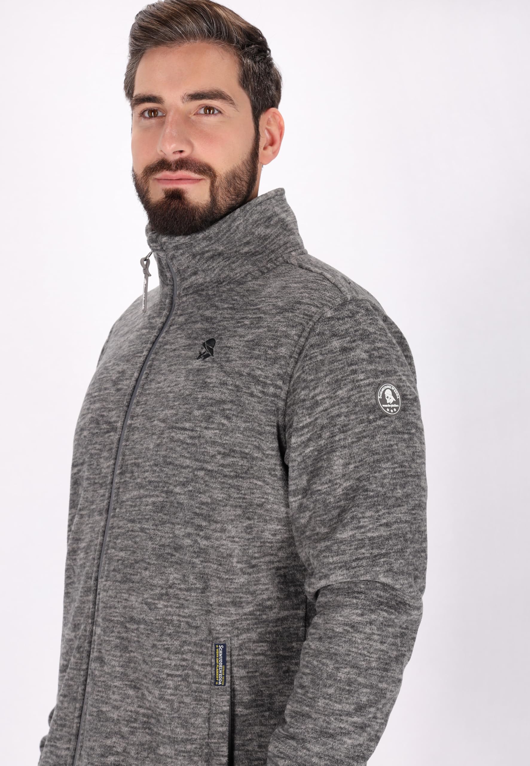 schmuddelwedda-herren-fleecejacke-mit-stehkragen-marine image 2