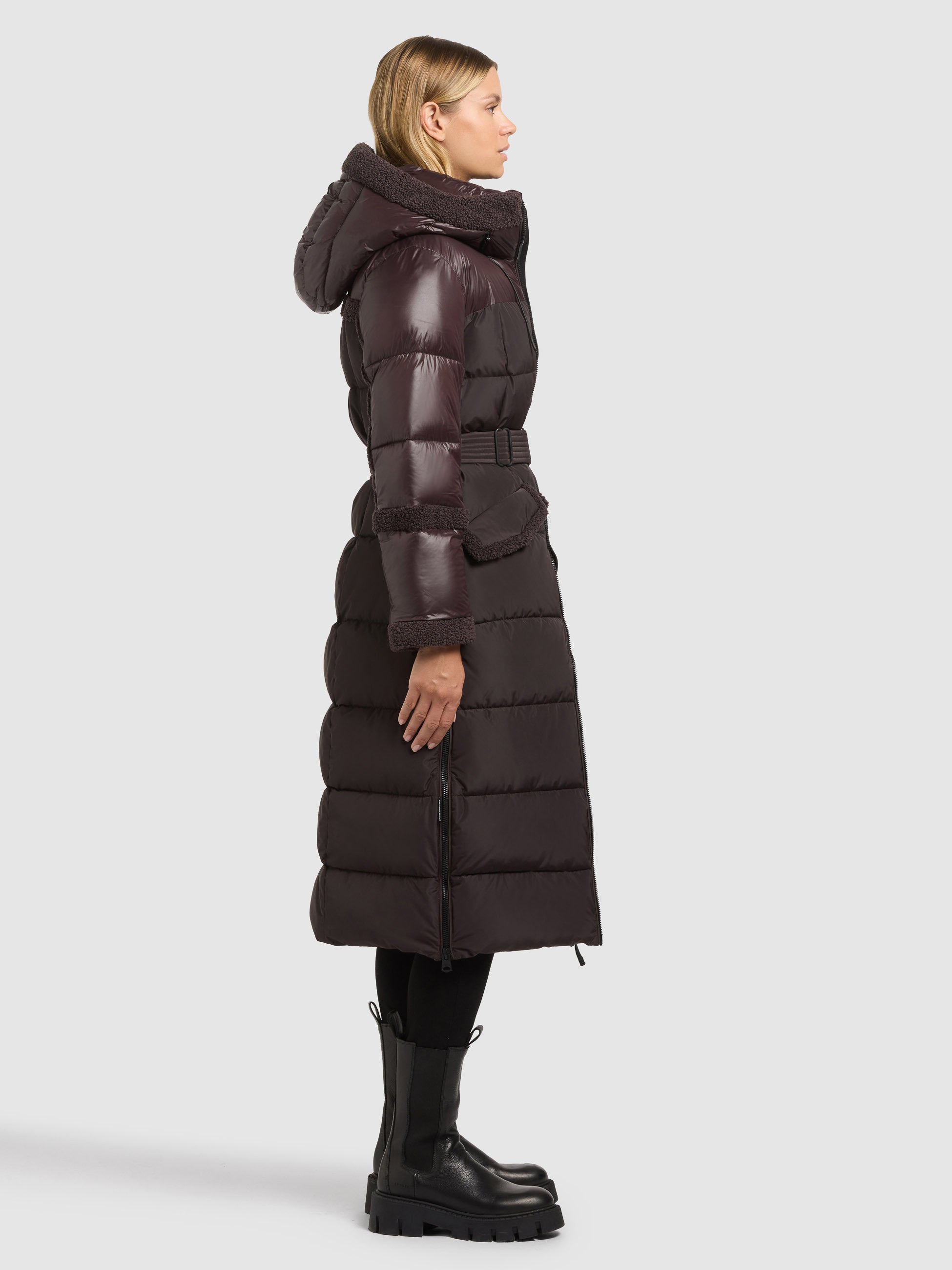 khujo-mantel-julita2-moody-plum-damen-steppmantel-wadenlang-mit-teddyfleece image 6