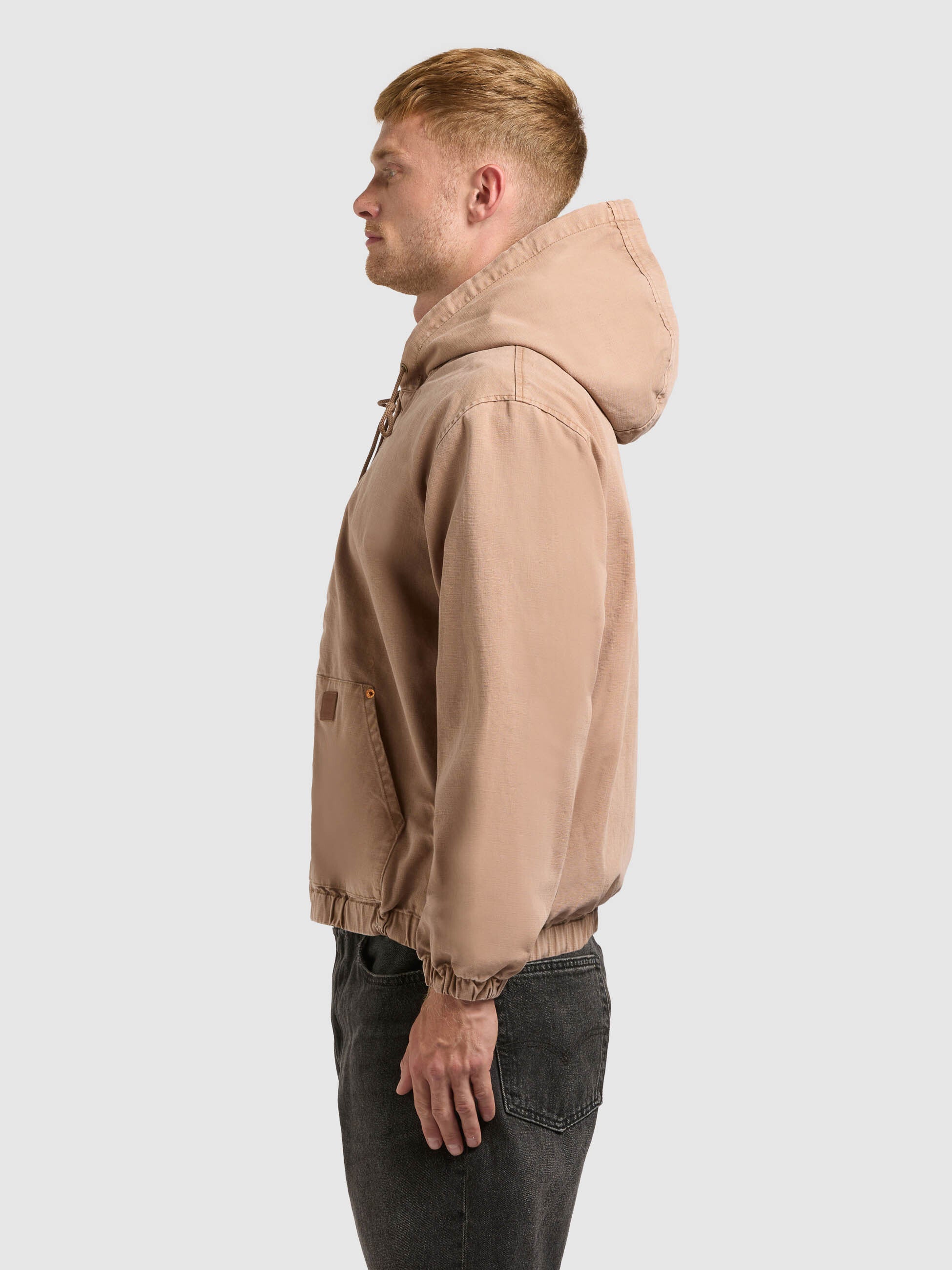 khujo-darrel-jacke-toffee-brown-blouson-hoodie-loose-fit image 5