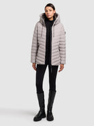 khujo-jacke-pace-wattierte-damen-steppjacke-mit-kapuze-in-blizzard-grey image 2