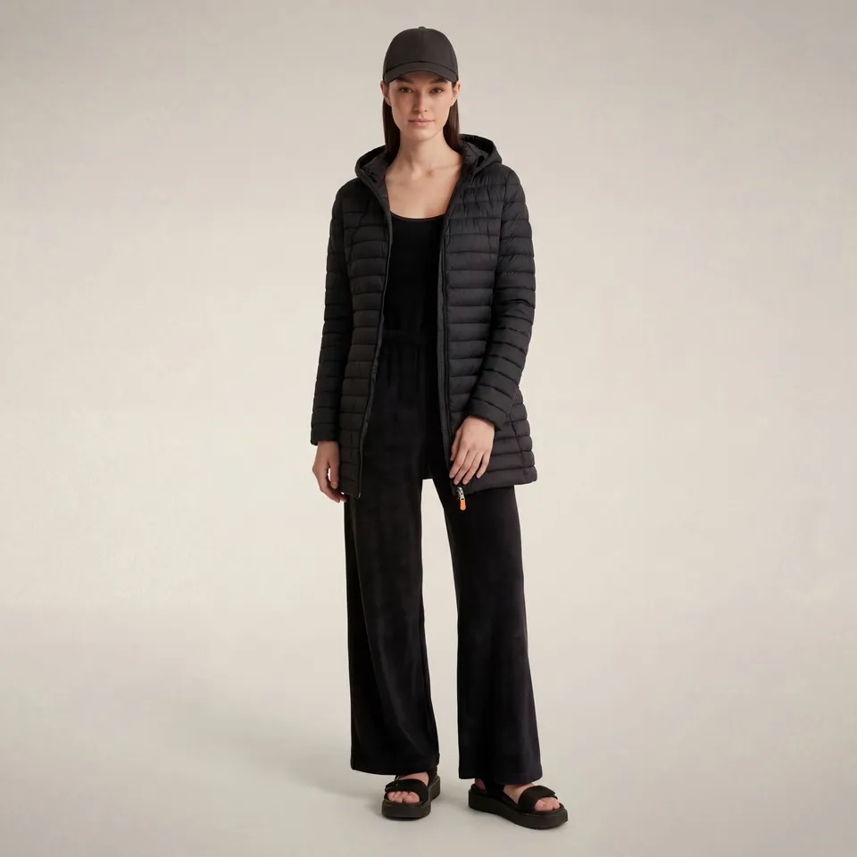 save-the-duck-bryanna-langer-damen-daunenmantel-schwarz-slim-fit image 1