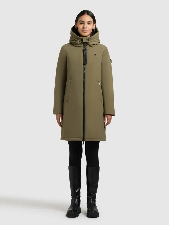 khujo-mantel-yaak4-scrub-green-leichter-damen-kurzmantel-im-slim-fit image 1