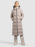 khujo-coat-larea3-damen-steppmantel-dusty-rose-wadenlang image 2