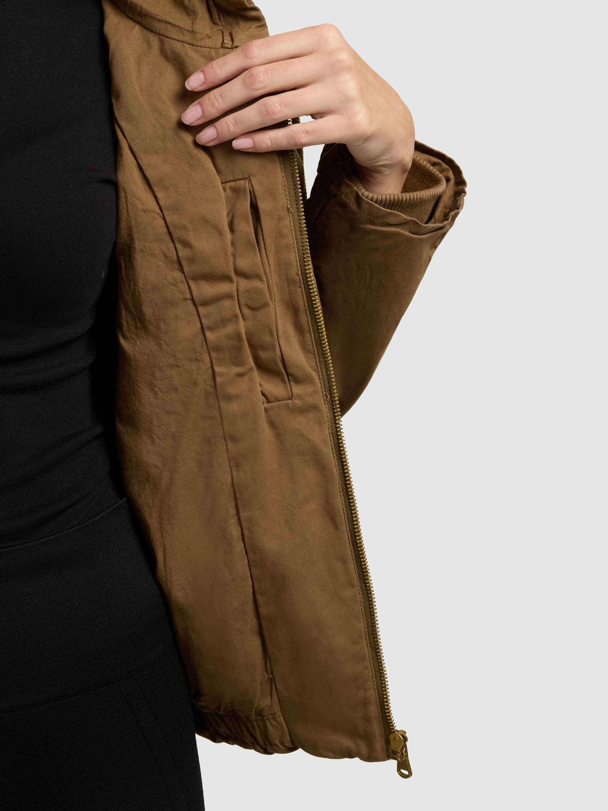 khujo-judy-damen-blousonjacke-canary-green-hoodie-jacke-aus-baumwoll-twill image 8