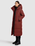 khujo-coat-soulani4-dark-red-damen-steppmantel-lang image 2