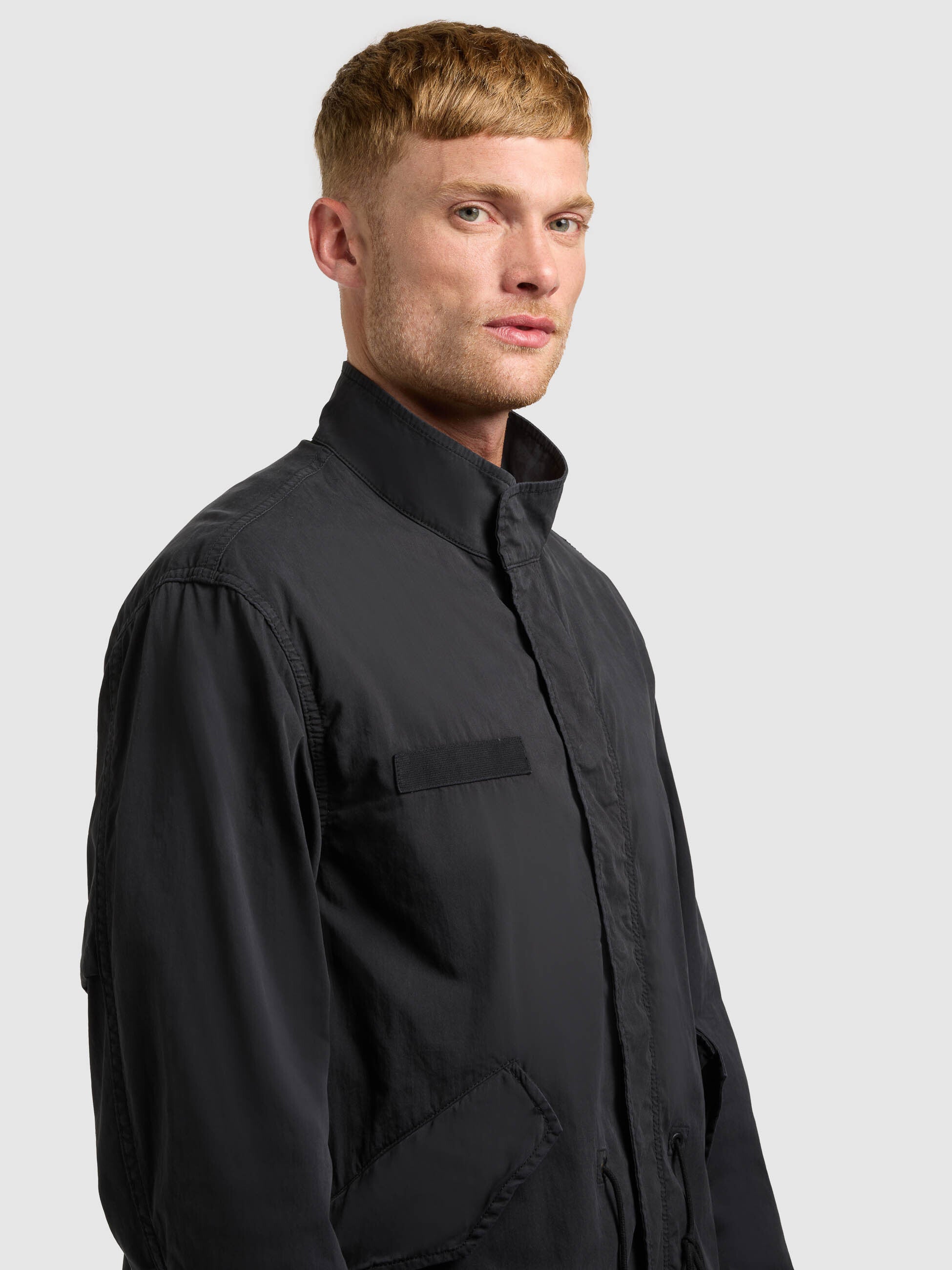 khujo-mantel-vito-black-herren-sommerparka-lang-in-schwarz image 7