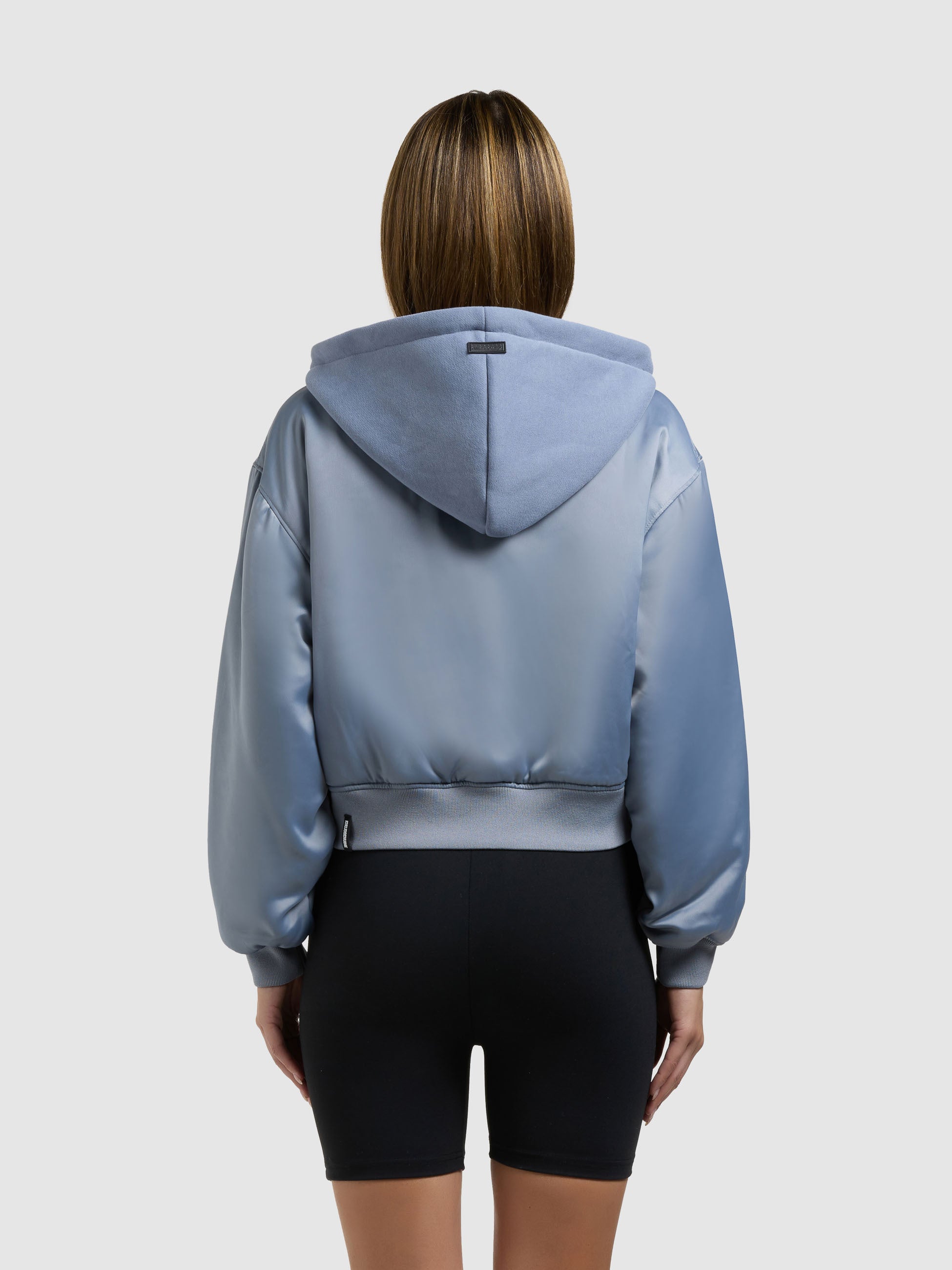 khujo-jacke-chani-damen-bomberjacke-misty-blue-leicht-wattiert-mit-kapuze image 3