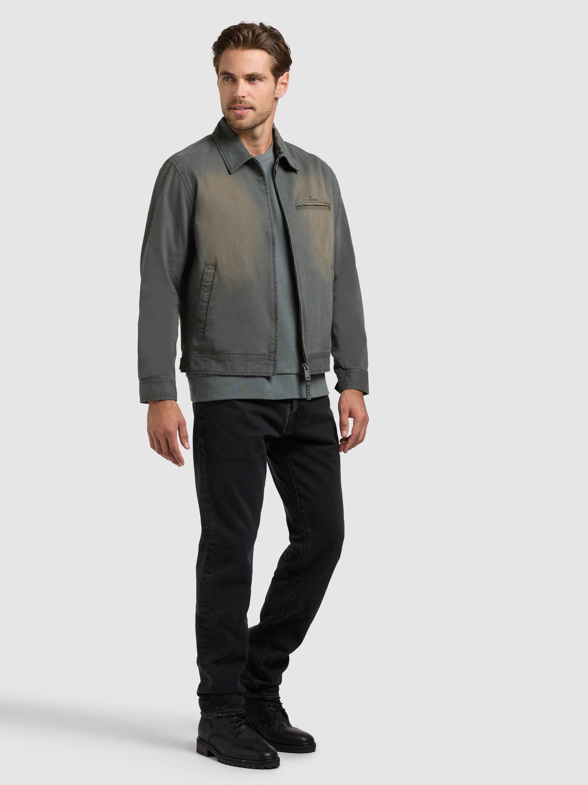 khujo-jacke-janno-dark-sea-green-blouson-sommerjacke-used-look image 7