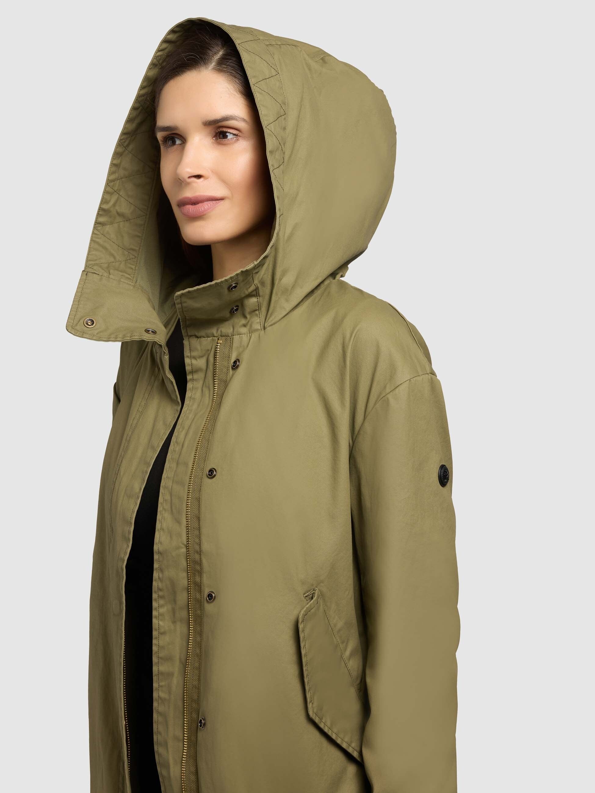 khujo-mantel-nele-olive-parka-aus-gewachster-baumwolle-mit-kapuze image 7
