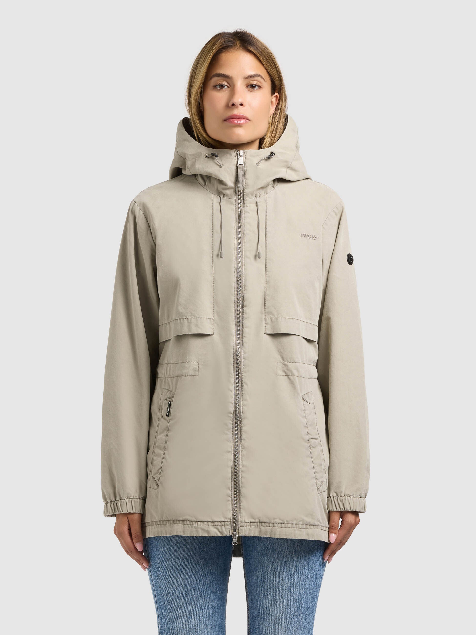 khujo-jacke-rania-light-grey-kapuzenjacke-parka-regular-fit image 1