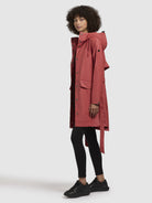 khujo-coat-quinn-pale-red-regenmantel-mit-g-rtel image 2