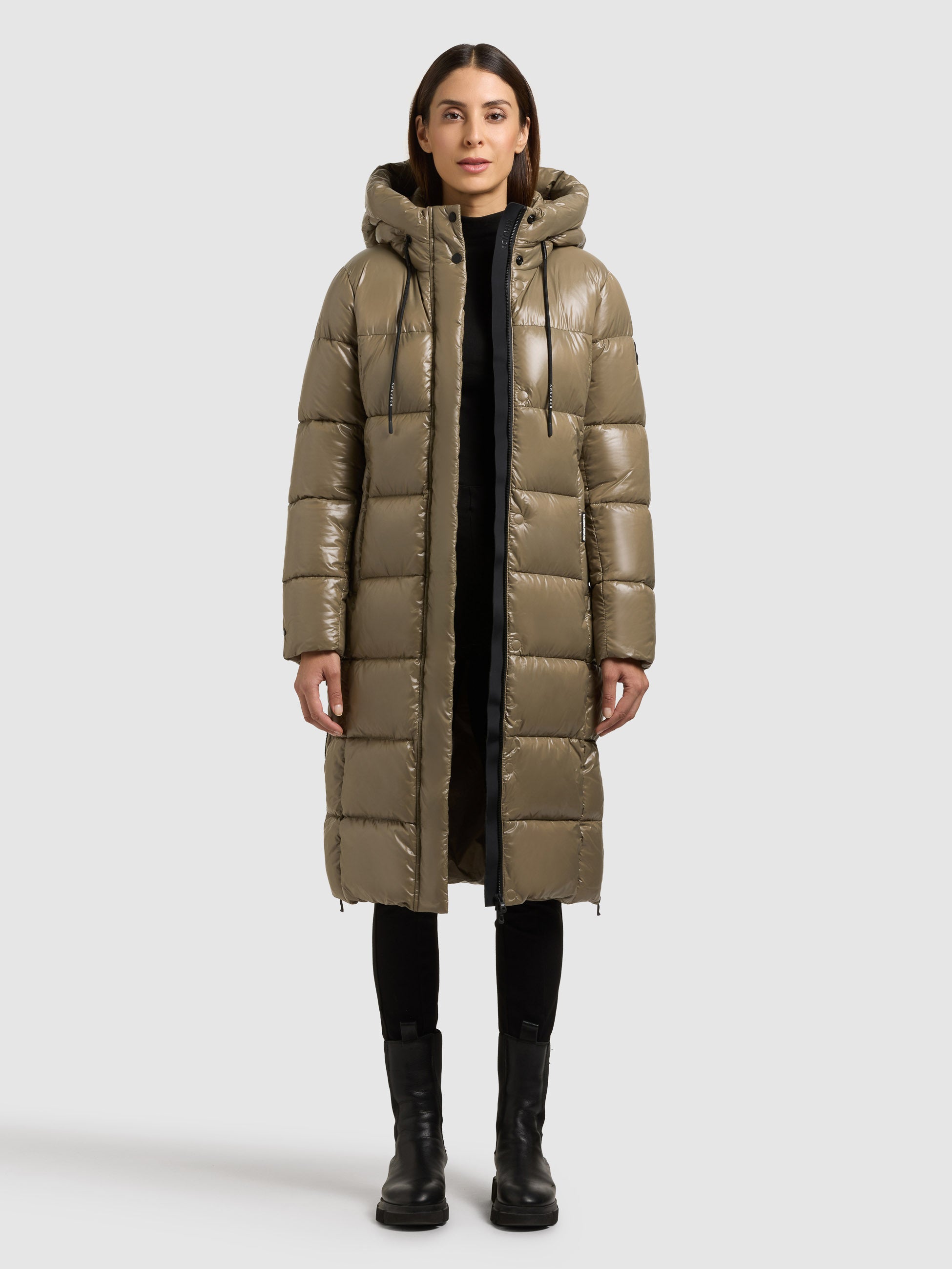 khujo-mantel-willa-cane-brown-damen-winter-steppmantel-knielang-mit-kapuze image 2