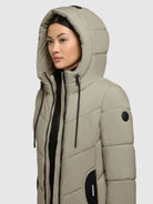 khujo-coat-aribay-light-witcher-green-damen-steppmantel-mit-strick image 7