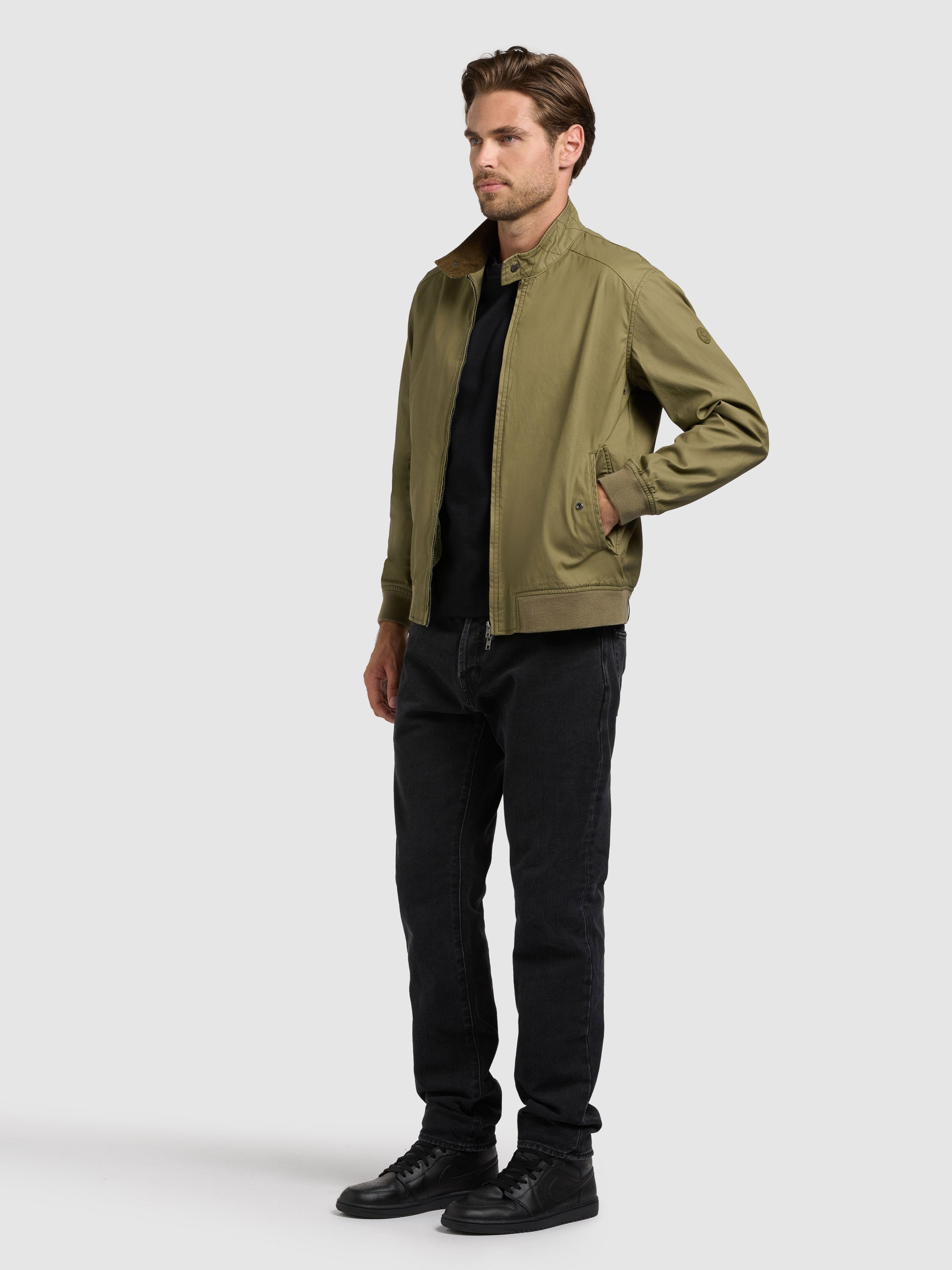 khujo-jacke-nabo-olive-blouson-aus-gewachster-baumwolle image 2