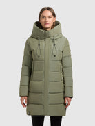 khujo-coat-heather-muted-green-kurzer-steppmantel-damen image 4
