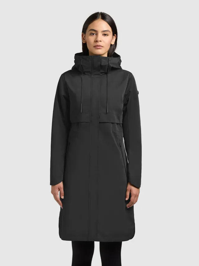 khujo-manao2-mantel-black-leichter-damen-sommerparka-regular-fit image 1