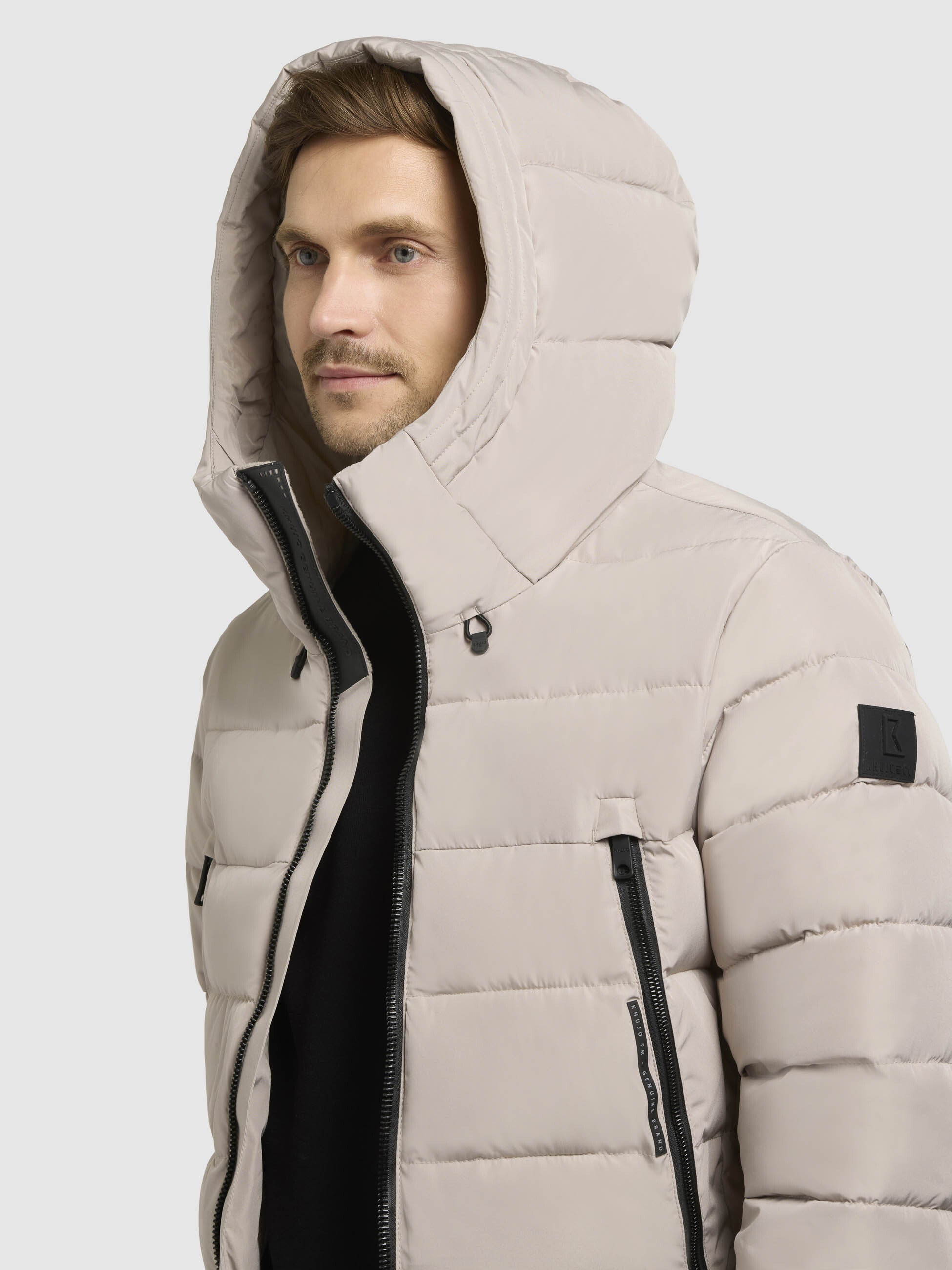 khujo-jacke-wou-hellgrau-h-ftlange-steppjacke-mit-kapuze image 7