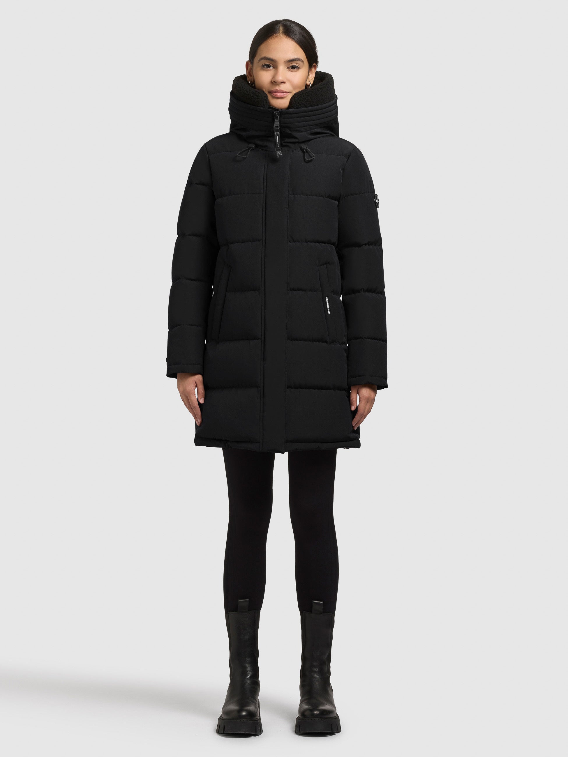 khujo-coat-kelsi-black-damen-wintermantel-kurz-gesteppt image 1
