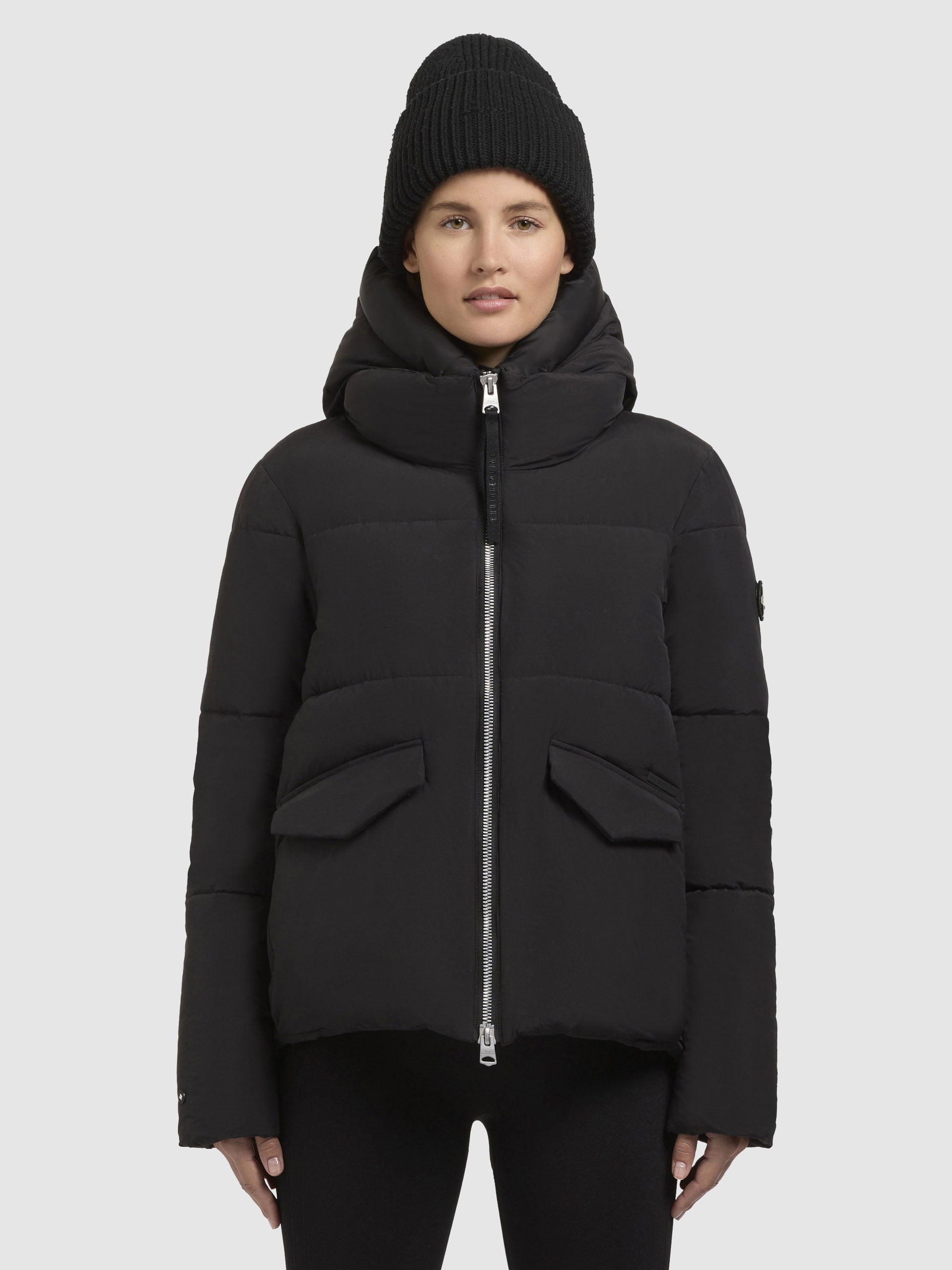 khujo-jacke-tira-schwarz-kapuzenjacke-damen-gesteppt image 4