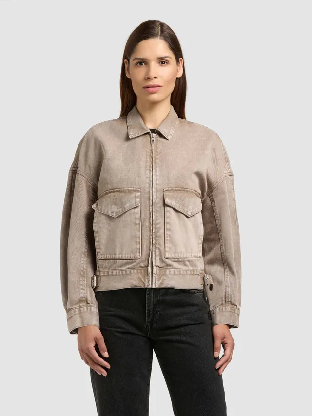 khujo-nelina-damen-jeansjacke-latte-brown image 1