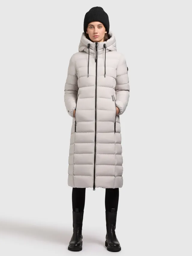 khujo-mantel-simmie-hellgrau-damen-steppmantel-knielang-regular-fit image 1