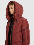 khujo-coat-jange-dark-red-damen-steppmantel-knielang image 7