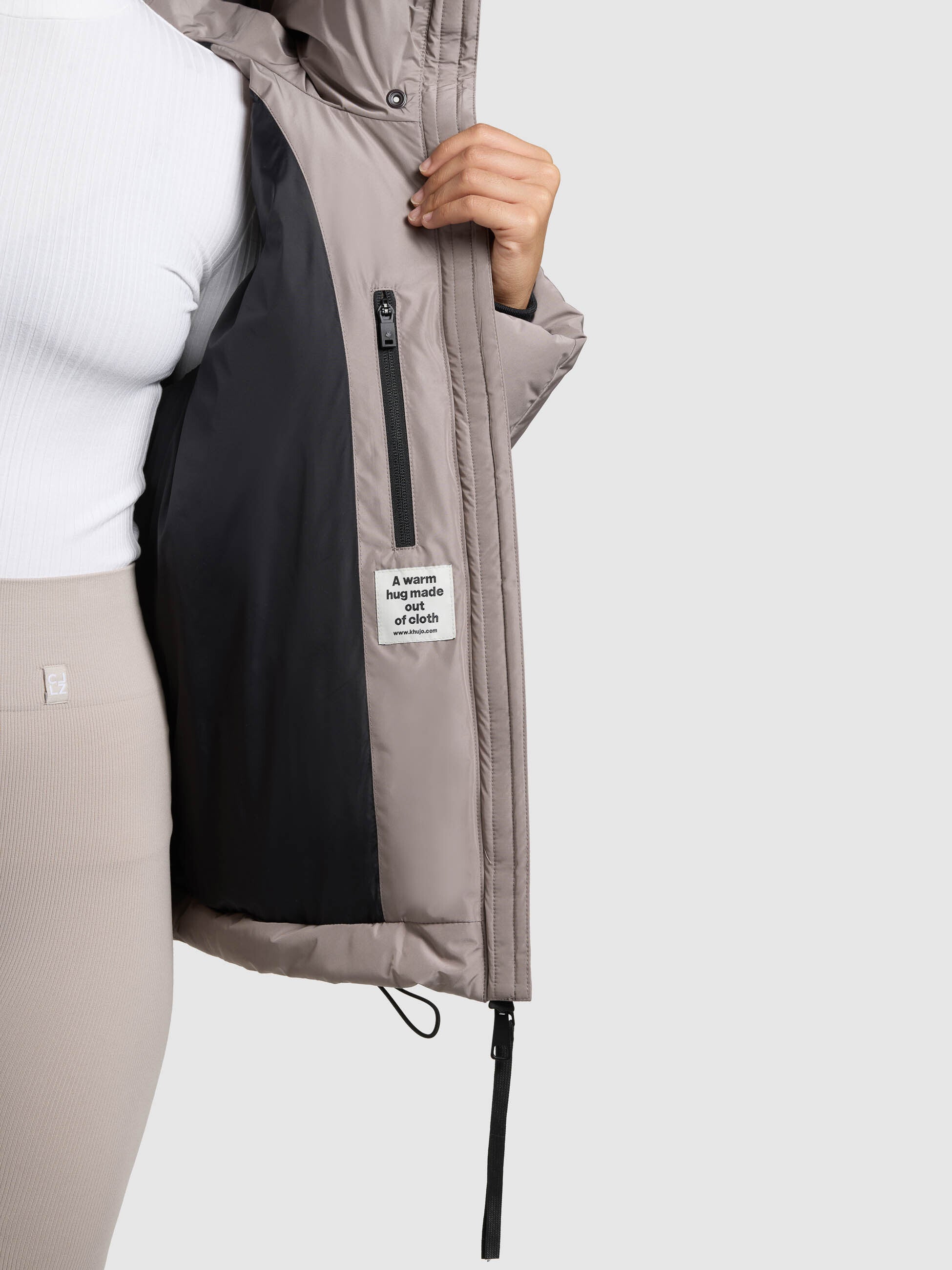 khujo-jacke-peeke2-with-gloves-greige-steppjacke-damen-h-ftlang-mit-f-ustlingen image 8