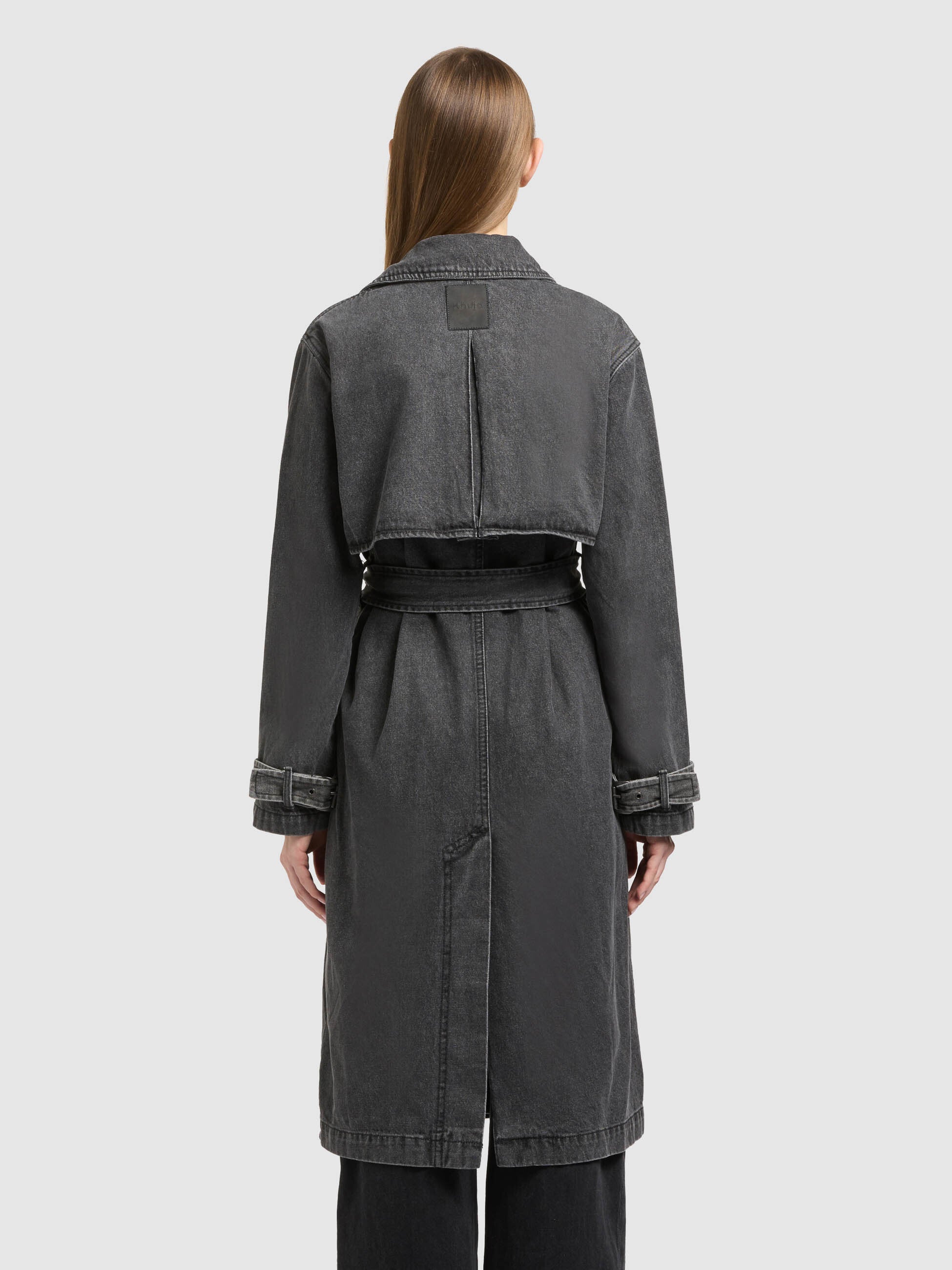 khujo-hera-mantel-dark-grey-damen-jeans-trench-denim-lang image 3