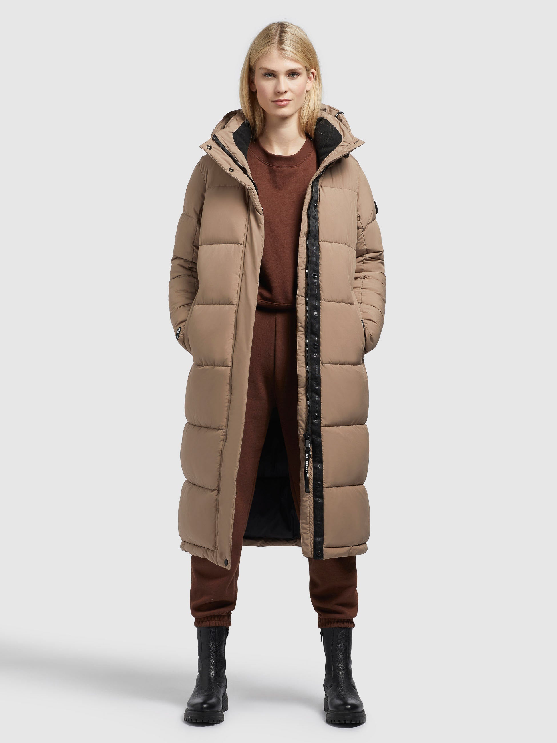 khujo-mantel-tione-beige-steppmantel-knielang-mit-fleece-und-kapuze image 6