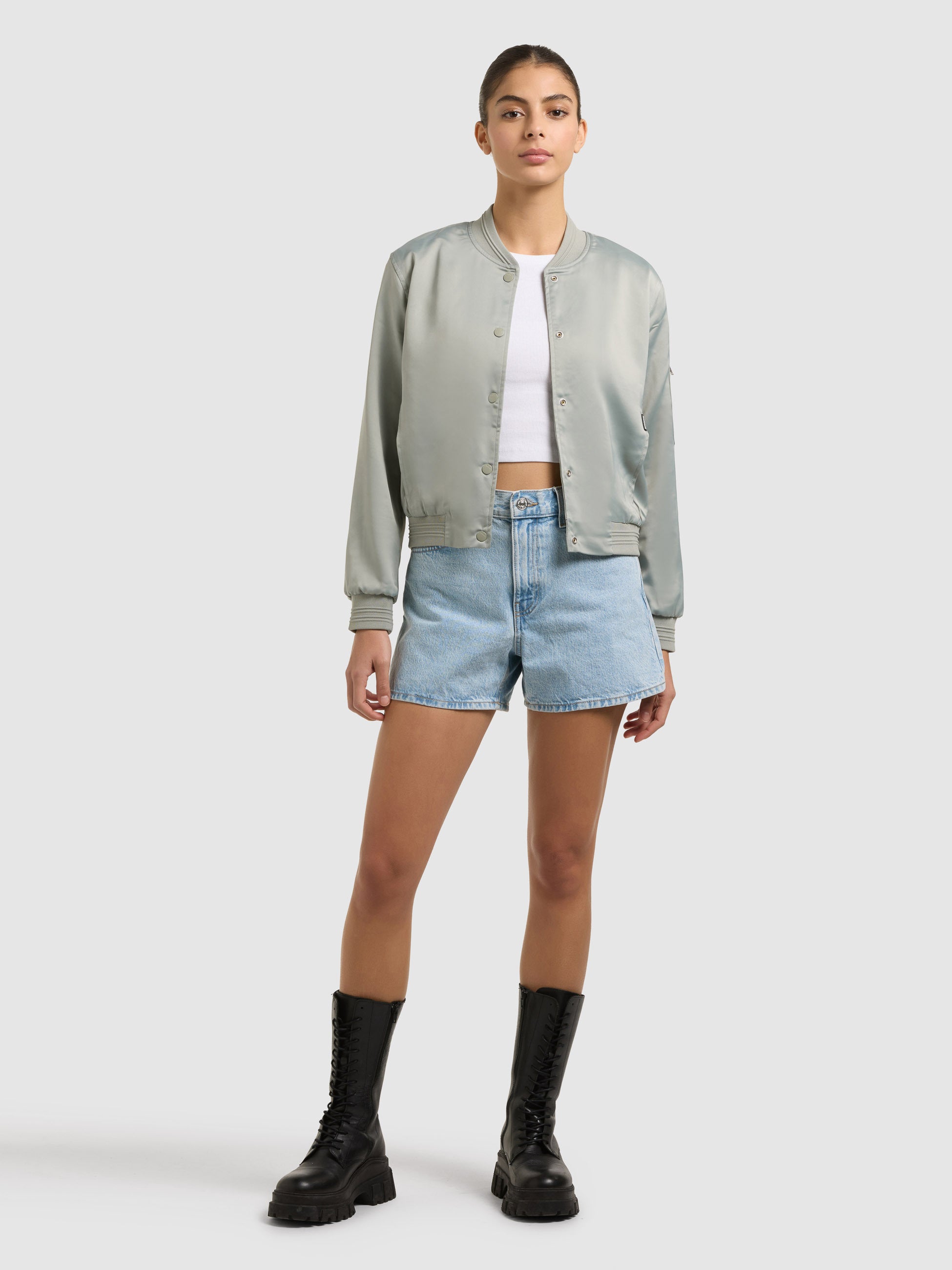 khujo-jacke-tami-cloud-green-bomberjacke-f-r-damen image 2